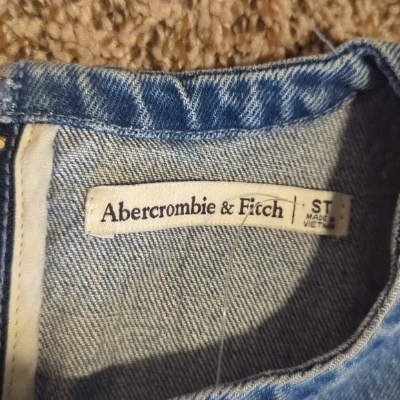 NWT Abercrombie & Fitch Shell Denim Mini Dress - Picture 2 of 5